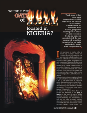Where is the gate of Hell located in Nigeria?